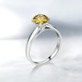 thumbnail image 4 of Gem Stone King 1.25 Ct 7mm Round Champagne Quartz 10K White Gold Ring (Size 8), 4 of 4
