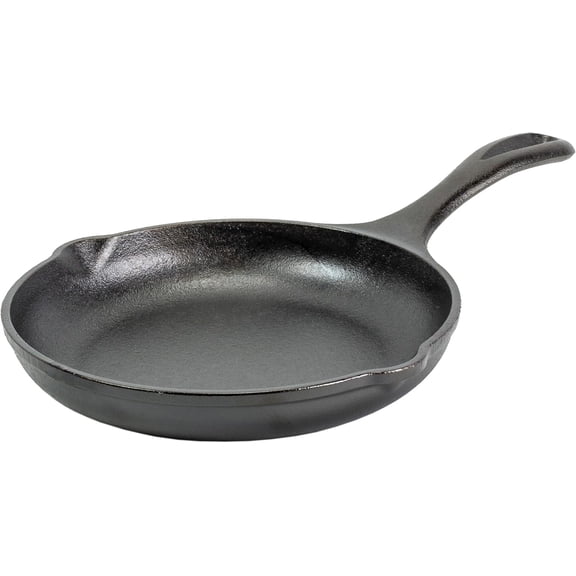 8" Cast Iron Skillet - Chef Collection - Perfect Sear - Ergonomic Handles - Superior Heat Retention - Cast Iron Cookware & Skillet