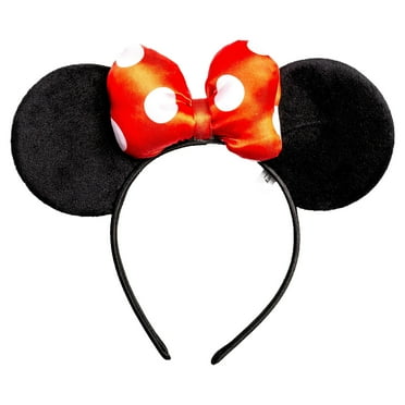 Disney Minnie Mouse Red Polka Dot Bow Ears Headband