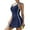 Navy, variant on Charmo Women Tennis Dress with Built-in Bra and Pockets Shorts Racerback Athletic Dresses