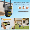 thumbnail image 3 of Cámara Vigilancia Exterior H10 360° Ptz 5g Wifi 8mp Full Hd  Malubero,  Negro Gris, 3 of 5