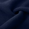 thumbnail image 5 of Mens Knit Sweater Jacket Double Breasted Turndown Collar Loose Coat Casual Long Sleeve Cardigan Warm Jackets Dark Blue L, 5 of 6