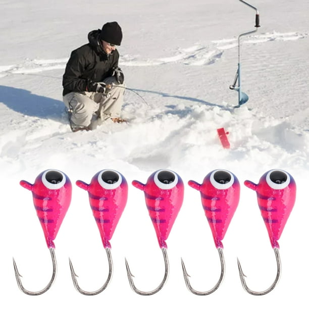 Ice Fishing Jigs Kit, Sturdy Ice Fishing Lures 4MM Portable For Saltwater 