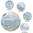 thumbnail image 5 of Hweilai Round Vinyl Lace Tablecloth Waterproof PVC Plastic Wipeable Spill Proof Peva Stain Resistant Oilcloth Tablecloth for Card Table, 5 of 5