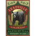thumbnail image 1 of Leadville, Colorado, Black Bear Vintage Sign (36x54 Giclee Gallery Art Print, Vivid Textured Wall Decor), 1 of 3