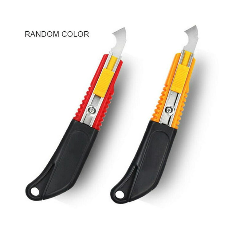 HJYZY 2 pcs Plexiglass Cutting Tool Red ，Utility Knife PVC Acrylic Board  Plastic Plexiglass Hook Knife Cutting Tool with 10 Replacement Blades