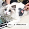 thumbnail image 4 of YAHHU Cat Self Cleaning Slicker Brush Dog Brush Pets Push Hair Comb Pet Grooming Tool Stainless Steel Pins for Shedding and Grooming Mint Green, 4 of 5