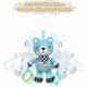 thumbnail image 3 of AIPIUBIUO QI Baby Hanging Toy Set,Cartoon Animal Stuffed Rattle Bell Carseat Toys,Crib Car Seat Travel Stroller Soft Plush Toys with Wind Chimes, Bear, 3 of 4