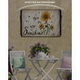 thumbnail image 6 of Outdoor TV Cover 52 to 55 Inch Weatherproof, Vintage Sunflowers Bee Waterproof TV Screen Protector for Outside Decor with Zipper and Pocket 52"L x 30"H , You Are My Sunshine Love Quotes, 6 of 7