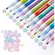 TWOHANDS Outline Markers,Glitter Pens,Metallic Markers,Assorted Colors,Great for writing and drawing lines