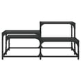 thumbnail image 3 of vidaXL Coffee Table Black 87.5x87.5x40 cm Engineered Wood, 3 of 5
