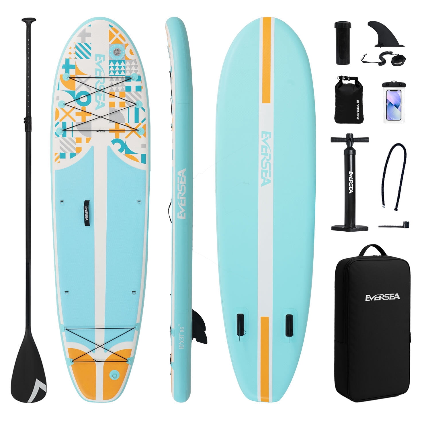 AISUNSS 10.6ft Inflatable Stand Up Paddle Board w/ Accessories