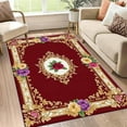 thumbnail image 2 of 1PC Floral and Ornate Area Carpet Partial Carpet, Lightweight Washable Easy-to-Tidy Carpet Mat Festival Gift, Suitable for Living Room, Bedroom, Dining Room, Study Room, Foyer, Room Accessones, 2 of 8