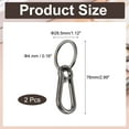 thumbnail image 2 of Uxcell Metal Keychains Keyring Hook Clip Key Rings, Zinc Alloy Key Chain Holder Organizer for Men & Women Home Car Keys Black, 2 of 7