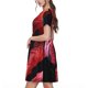 thumbnail image 2 of Balery Closeup Red Flamingo Portrait Vestidos sueltos de manga corta para mujer, vestidos de verano 2025, vestidos casuales de corte A con vuelo., 2 of 6