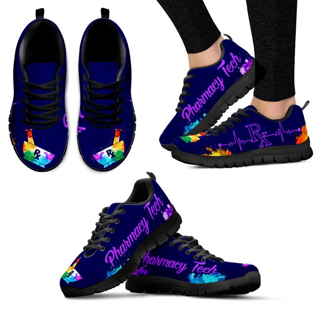 Blue Starry Sky Design Color Graffiti Lightweight Lace-up Shoes Pharmacy Teeth Sneakers Rx Summer Breathable Shoes