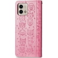 thumbnail image 3 of Wallet Phone Case for Moto G Stylus 5G 2023,Cute Cartoon Cat Dog Pattern PU Leather Case with Magnetic Clasp and Cash Card Slots Holder Cover for Moto G Stylus 5G 2023,CD Pink, 3 of 9