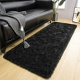 thumbnail image 5 of Noahas Soft Fluffy Area Rug for Living Room Bedroom Shaggy Accent Carpets for Kids Girls Rooms,2'x 6',Black, 5 of 8