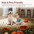 thumbnail image 5 of Botanical Meadow Spring Floral Ultra Soft Area Rug, Non Slip, Stain Resistant, Washable Area Rugs for Living Room, Bedroom 2x3ft, 5 of 6