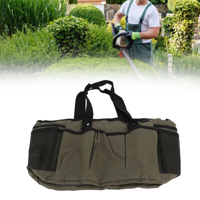 Organizador de Herramientas de Jardín de Gran Capacidad 11 Bolsillos Diseño para Llevar a Mano Material de Tela Oxford Duradero Interior Impermeable Adecuado para ANGGREK Otros