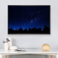 thumbnail image 3 of wall26 Canvas Print Wall Art Starry Blue Night Over Dark Forest Silhouette Nature Wilderness Digital Art Modern Art Landscape Relax/Calm Multicolor for Living Room, Bedroom, Office - 24"x36&quot, 3 of 5