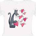 thumbnail image 4 of Inktastic Cat Versus Valentine’s Day Hearts with Wings Boys or Girls Long Sleeve Baby Bodysuit, 4 of 5