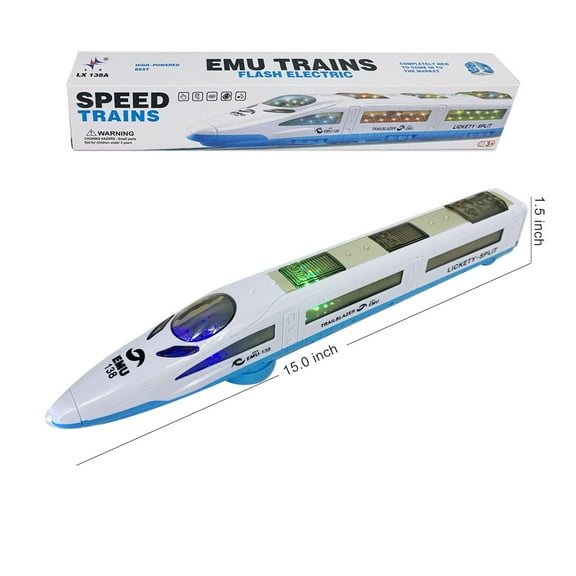 3D Lightning Electric Long Train Toy With Music, Bump Go Action Goes Around And Changes Directions On Contact, Ideal Birthday Giveaway Gift Toy For Toddlers And Kids