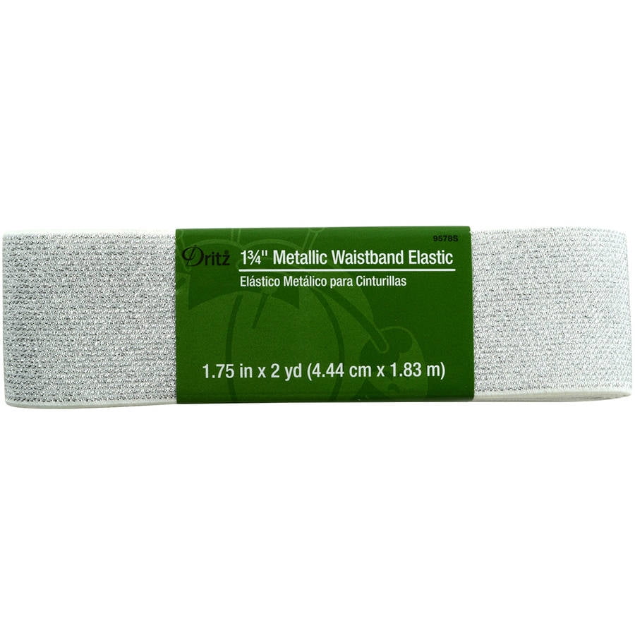 Dritz elastic waistband metallic 1 75 x2yd hankslv walmart