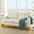 thumbnail image 5 of Aukfa 68" Small Sofa Couch Comfy Mid Century Modern Loveseat Sofa for Living Room Bedroom, Cream, 5 of 10