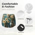 thumbnail image 4 of KLL Delicate White Daisy Jars Pattern Shorts Women,Athletic Shorts High Waisted Running Shorts Pocket Sporty Short Gym Elastic Workout Shorts-X-Large, 4 of 7