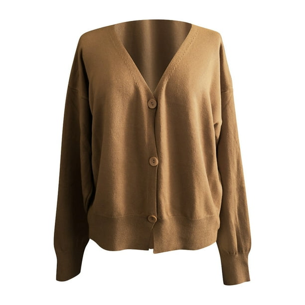 Amazon Plus Size Brown Cardigan Sweater Long Sleeve Cardigan