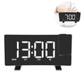 thumbnail image 2 of Reloj despertador de proyección, reloj digital de radio con cargador USB, atenuador de brillo de rango completo de 0-100%, reloj despertador dual para dormir pesado, repetición Fokelyi 2034711-1, 2 of 9