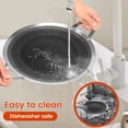thumbnail image 5 of TEAFIRST BBQ Grill Pan, Stainless Steel Round Grill Pan with Handle, Griddle Pan for Camping Outdoor, 5 of 10
