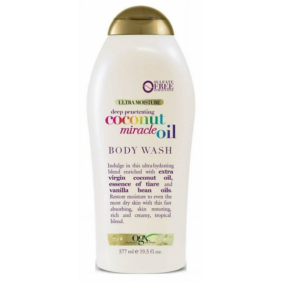 OGX Extra Creamy   Coconut Miracle Oil Ultra Moisture Body Wash 19.5 oz (Pack of 2)