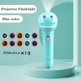 thumbnail image 1 of 10 Cards Of Different Themes Flashlight Early Education Cartoon Fun Stall Gift Toy Children Baby Luminous Projection Flashlight Blue_0, 1 of 6