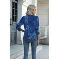thumbnail image 6 of Zeagoo Women's 3/4 Sleeve V Neck Shirts Casual Basic Floral Blouses Fashion Business Work Tunic Tops, 6 of 6
