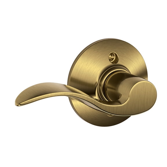 Schlage Residential F170 ACC 609 LH Grade 2 Single Dummy Accent Lever Satin Brass Blackened Satin Relieved Clear Coated Finish