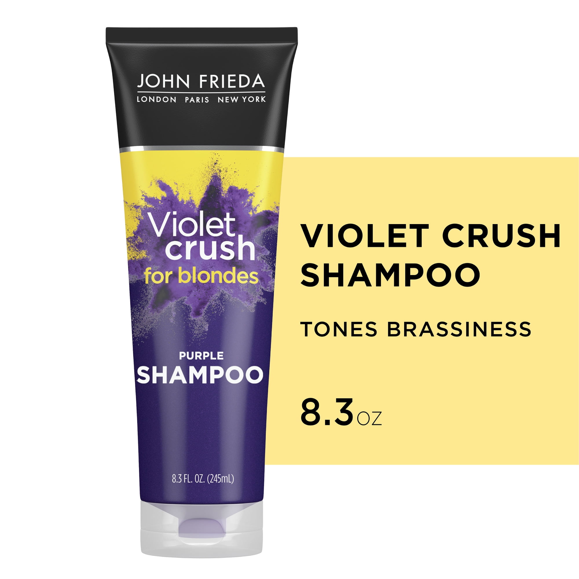 John Frieda Violet Crush Purple Shampoo for Brassy Blonde Hair, 8.3 fl oz