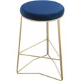 thumbnail image 1 of Meridian Furniture Tres Navy Velvet Counter Stool, 1 of 4