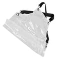 thumbnail image 2 of Delantal de peluquería transparente con tirantes cruzados ajustables para hombres y mujeres., 2 of 7