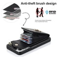 thumbnail image 5 of Elegante funda multifuncional tipo cartera para Samsung S23 Plus con correas, ranura para tarjetas, soporte para anillo, protección para cámara, material de PU, a prueba de golpes, antigolpes., 5 of 5
