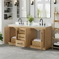thumbnail image 4 of Altair-9 72" Double Bathroom Vanity Grain White Engineered Stone Countertop, 4 of 12
