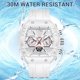 thumbnail image 3 of Reloj De Cuarzo Multifuncional Para Hombre, Esfera Grande, Correa De Silicona, Reloj De Pulsera Resistente Al Agua Con Fecha, Función Luminosa, Informal De Negocios, 3 of 7