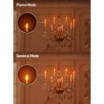 thumbnail image 2 of 12 Pack CA11 Flame Light Bulbs E12 Base, 1W LED Flickering Bulbs, 2 Modes, Candle Light Bulbs for Chandelier, UL Listed, 1800K Warm Yellow, 2 of 7