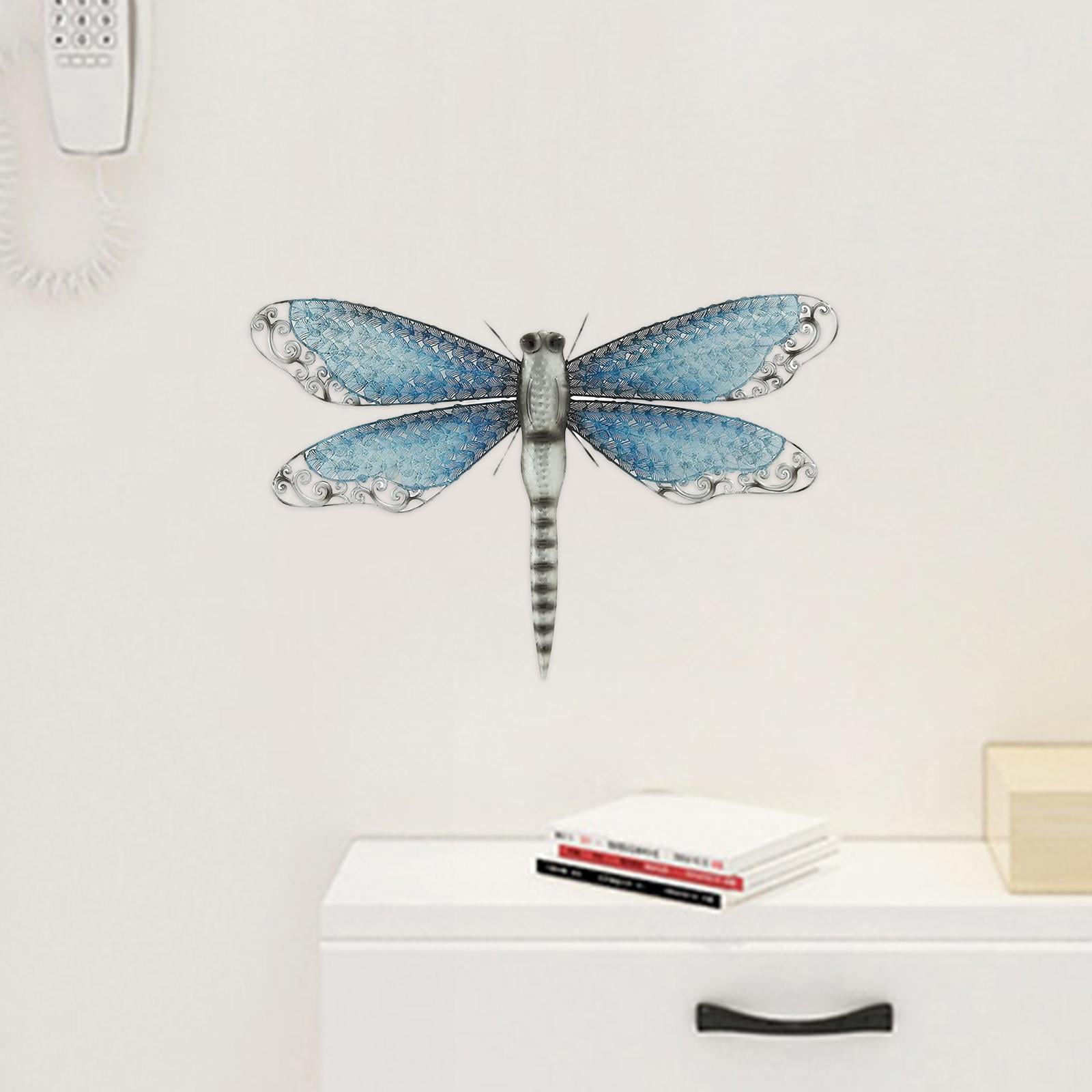 2pcs Wall Decoration Wall Art Decor Dragonfly Craft Hanging Ornament for Garden 