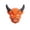 A #028, variant on Halloween Horned Devil Mask Slow Rising Squishy Toy Soft Squeeze Stress Relief Fidget Toy for Adults Kids Party Favor Home Desktop Decoration Gift (A)