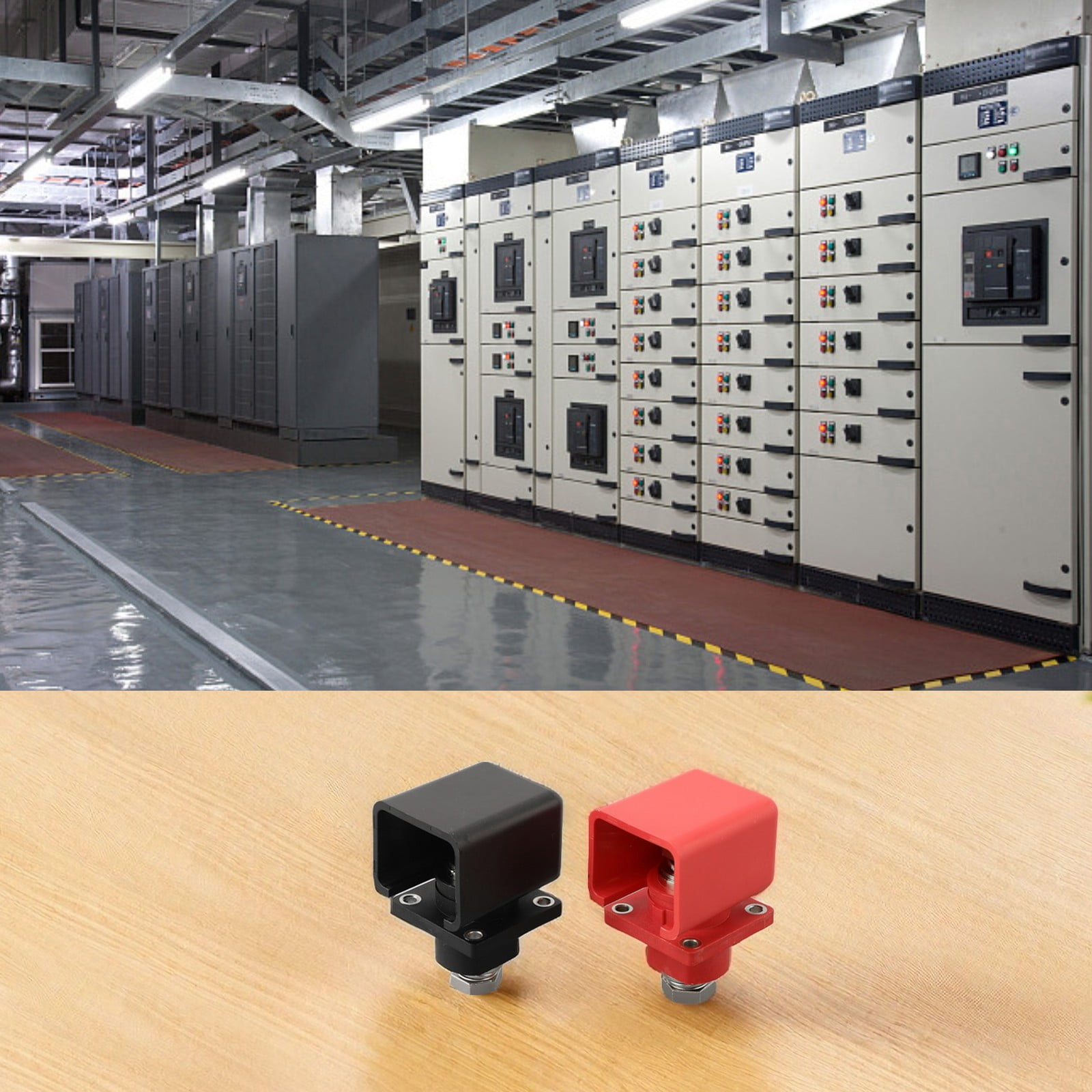 Wodtesl 2pcs 300A All Copper Lithium-Battery Energy Storage Terminal High-Current Battery Connector Terminal Block Connector Parts