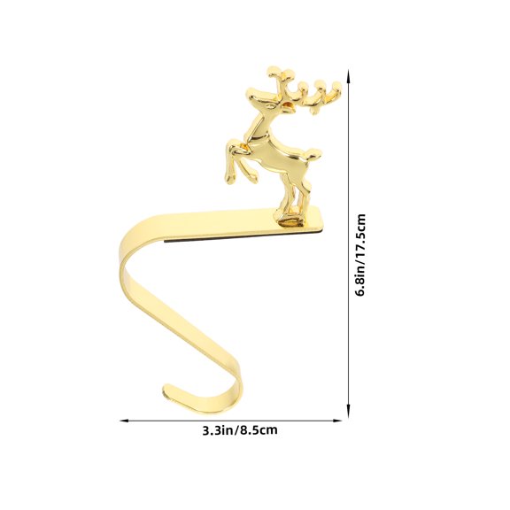 Hytrove Christmas Stocking Holder Iron Deer Shape Decorative Purpose Holiday Decorations 1Pack