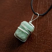 Aquamarine Gemstone Pendant Necklace - Natural Crystal Healing | Stone of Courage | Throat Chakra & Communication Aid | 18-22 Inch Adjustable Cord - With a Premium Carrying Pouch - Best Crystal Gifts