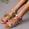 thumbnail image 5 of BONIXOOM Brown Sandals Women Clearance Fall Buckle Platform Casual Fashion Womens Shoes Brown Size 6.5-7, 5 of 9